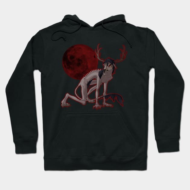 Red Moon - Wendigo Hoodie by KausticKelpie